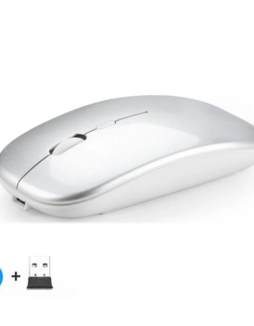 Load image into Gallery viewer, Rechargeable Wireless Mouse Bluetooth-Compatible 2.4Ghz Dual Modes Computer Mice with Nano Receiver for PC Laptop Macbook
