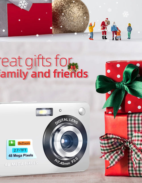 Load image into Gallery viewer, Kids Digital Camera 48MP 8X Digital Zoom Mini Compact Cameras, 2.7 Inch FHD Pocket Cameras
