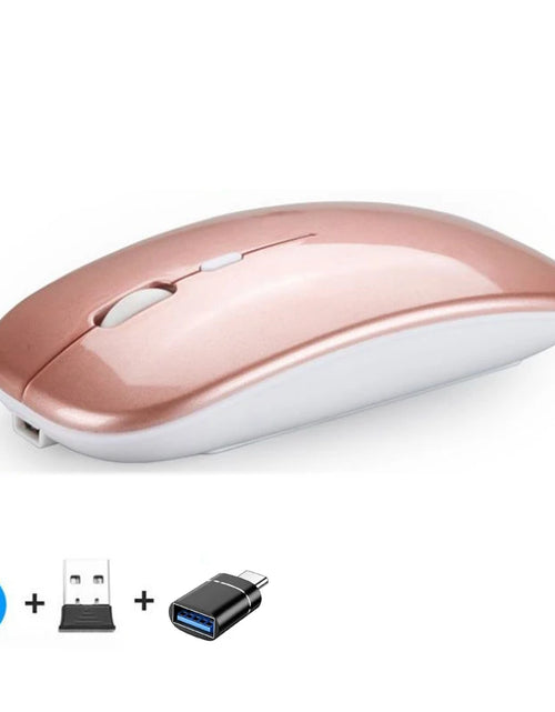 Load image into Gallery viewer, Rechargeable Wireless Mouse Bluetooth-Compatible 2.4Ghz Dual Modes Computer Mice with Nano Receiver for PC Laptop Macbook
